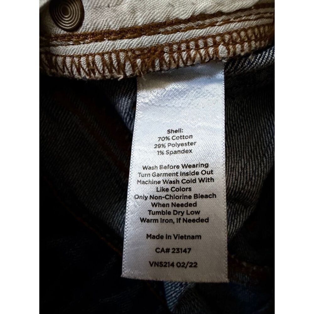 Talbots Modern Ankle Jean 4P Blue Stretch Denim Raw Hem Jeans Petite - Picture 6 of 8